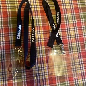 Lot of 2 Black D’Addario I.D. Lanyards for Musicians